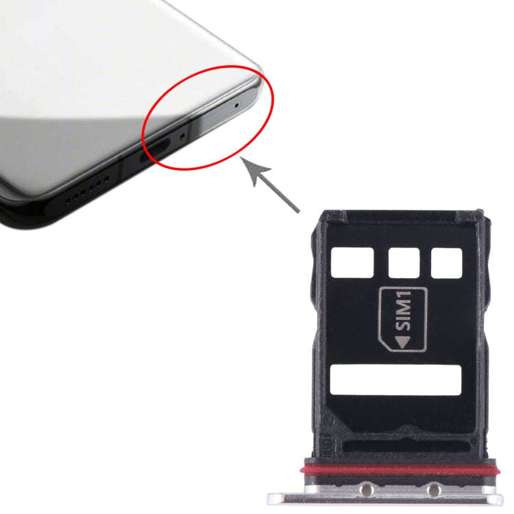 For Huawei P50E SIM + NM Card Tray (Silver)