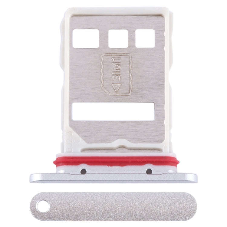 For Huawei Mate 60 SIM + NM Card Tray (Silver)