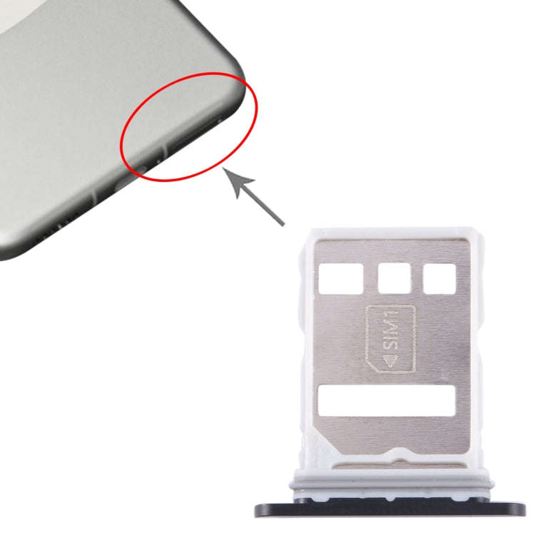 For Huawei Mate 60 Pro SIM + NM Card Tray (Black)