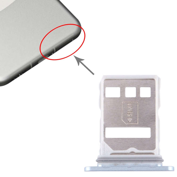 For Huawei Mate 60 Pro SIM + NM Card Tray (Silver)