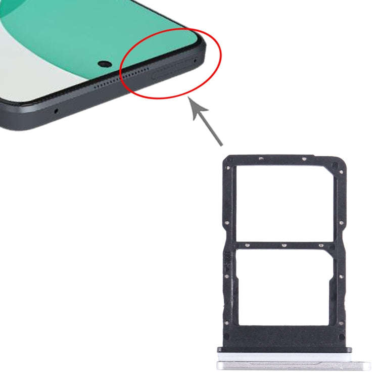 For Huawei Nova 11i SIM + SIM  Card Tray (Silver)