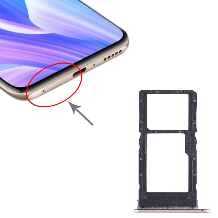 For Huawei Enjoy 30 Plus SIM + SIM / Micro SD Card Tray (Gold)