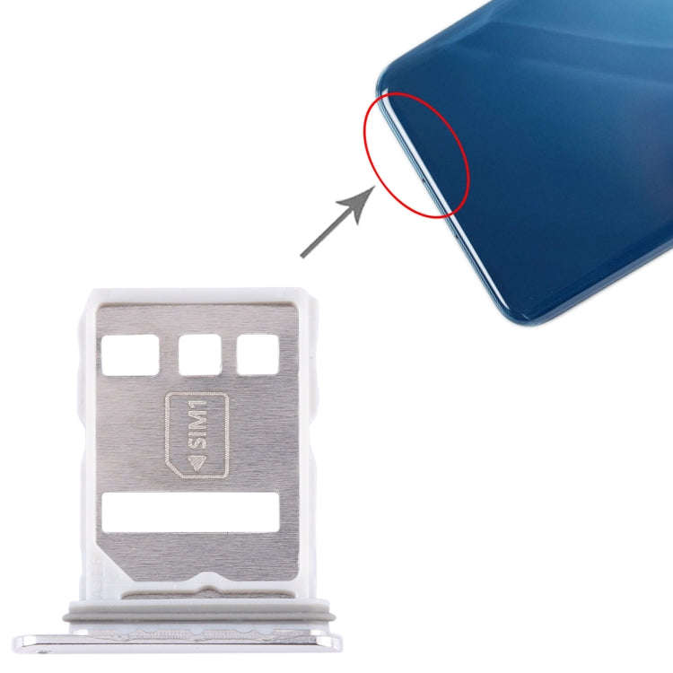 For Huawei P60 Art SIM + NM Card Tray (Silver)