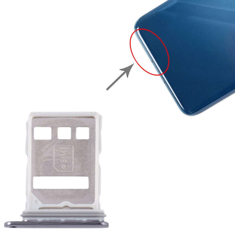 For Huawei P60 SIM + NM Card Tray (Black)