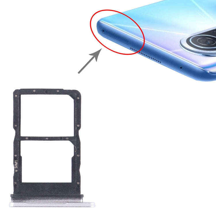 For Huawei nova 10 Youth SIM + SIM Card Tray (Silver)