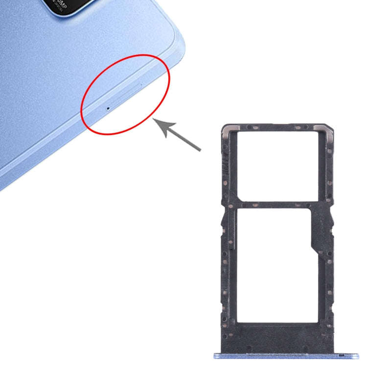 For Huawei Enjoy 50Z SIM + SIM / Micro SD Card Tray (Blue)