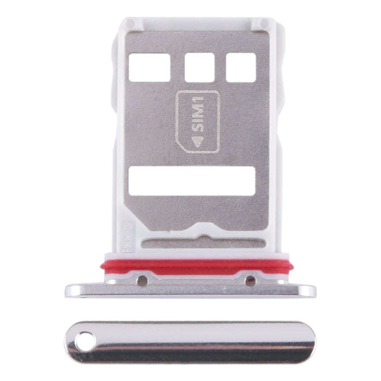 For Huawei Mate 50E SIM + NM Card Tray (Silver)