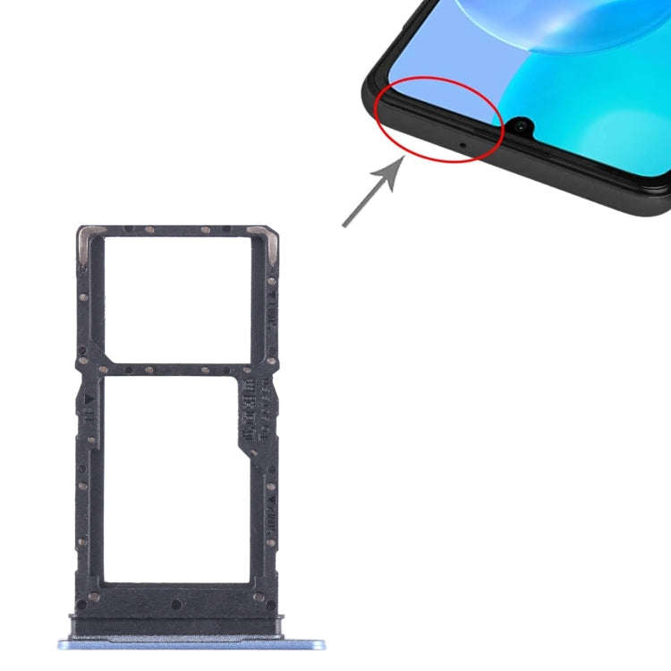 For Honor X5 Plus SIM + SIM / Micro SD Card Tray (Blue)