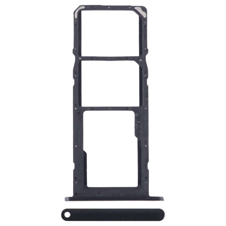 For Honor X10 Lite SIM + SIM + Micro SD Card Tray (Black)