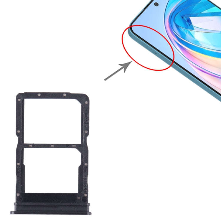 For Honor X8a SIM + SIM Card Tray (Black)