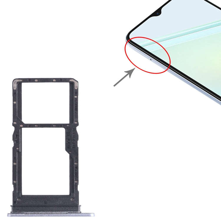 For Honor Play6C SIM + SIM / Micro SD Card Tray (Purple)