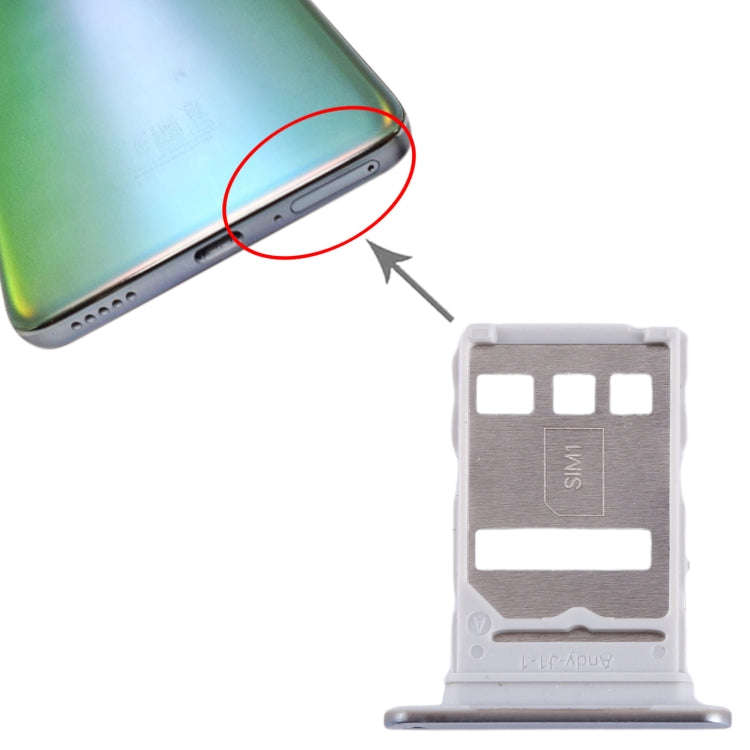For Honor X9 SIM Card Tray (Silver)