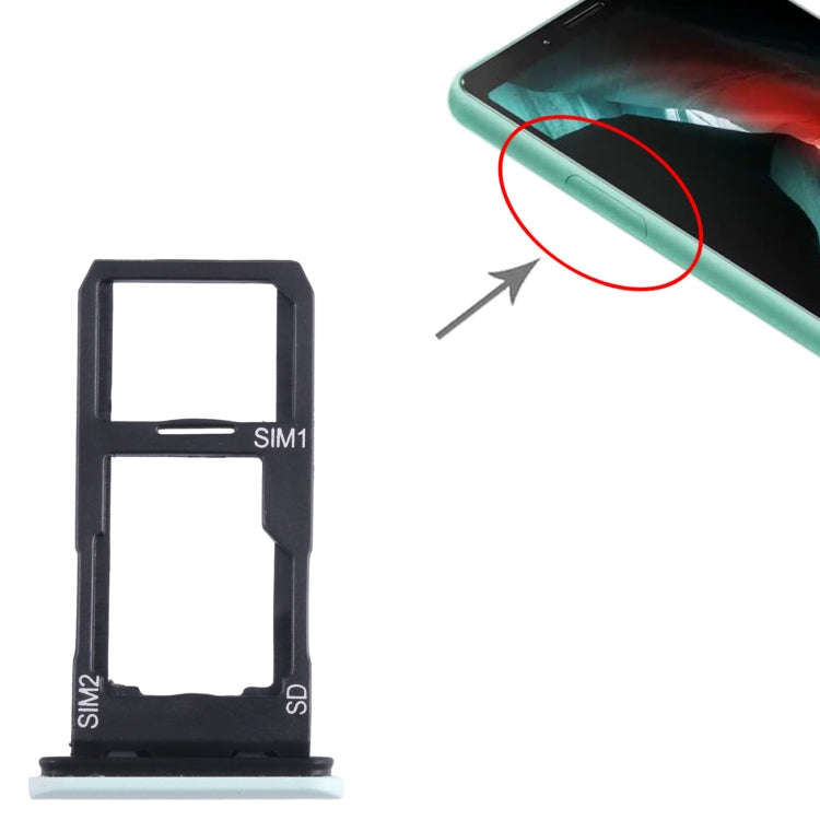 For Sony Xperia 10 II Original SIM + SIM / Micro SD Card Tray (Green)