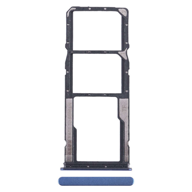 For Xiaomi Poco M4 Pro SIM Card Tray + SIM Card Tray + Micro SD Card Tray (Dark Blue)