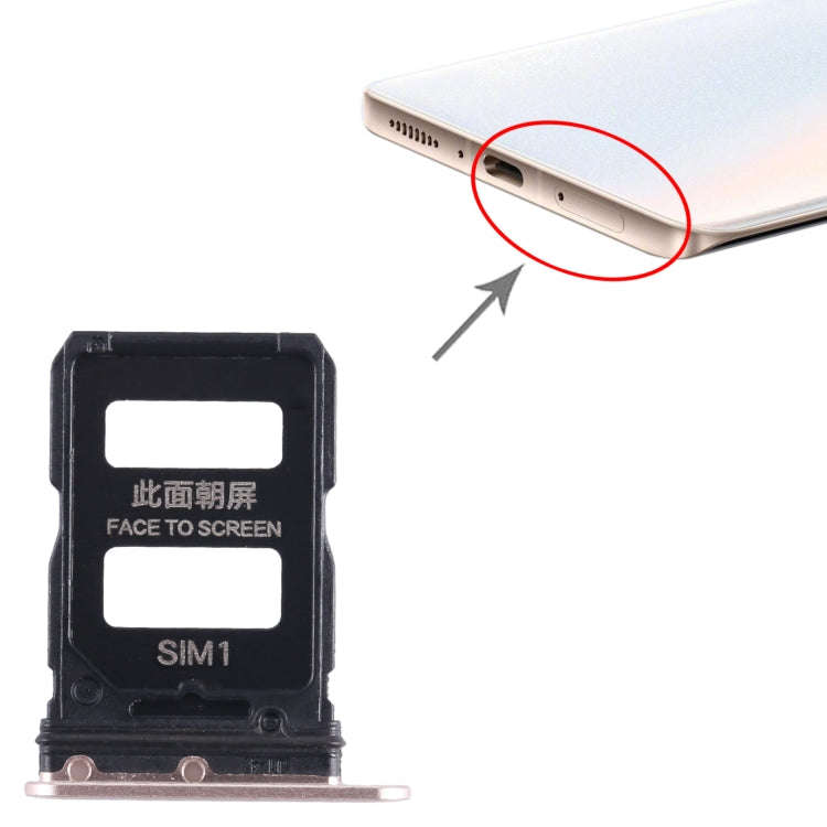 For Xiaomi Civi 1S SIM Card Tray + SIM Card Tray (Gold)