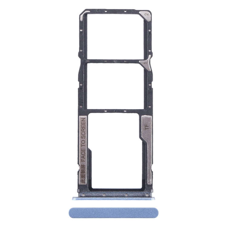 For Xiaomi Poco M5 4G SIM Card Tray + SIM Card Tray + Micro SD Card Tray (Blue)