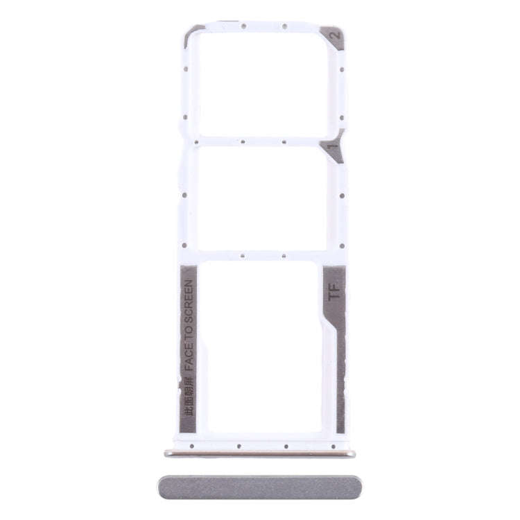 For Xiaomi Poco M5 4G SIM Card Tray + SIM Card Tray + Micro SD Card Tray (Silver)