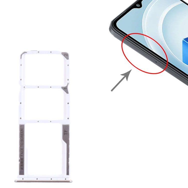 For Xiaomi Poco M5 4G SIM Card Tray + SIM Card Tray + Micro SD Card Tray (Silver)