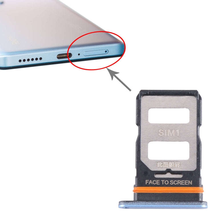 For Xiaomi Redmi Note 12 Pro+ 5G SIM Card Tray + SIM Card Tray (Blue)