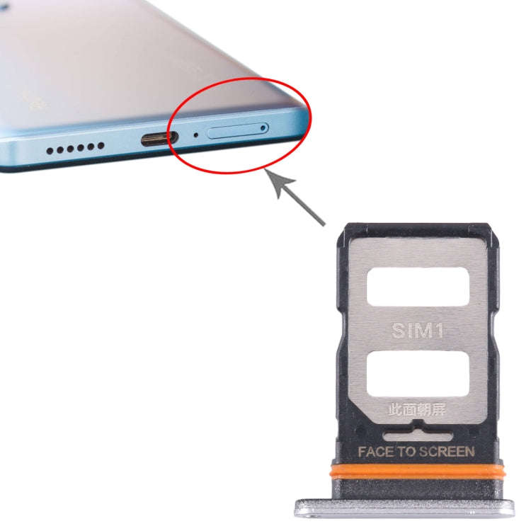 For Xiaomi Redmi Note 12 Pro+ 5G SIM Card Tray + SIM Card Tray (Silver)