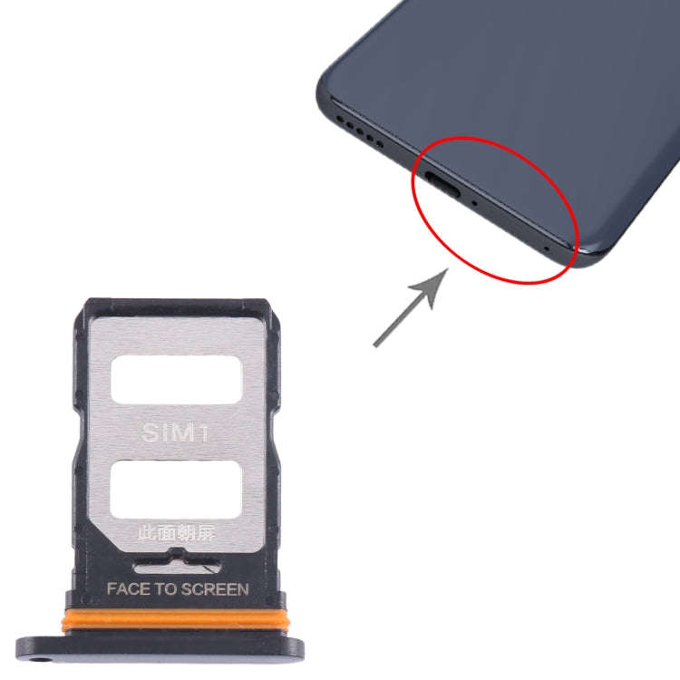For Xiaomi 13 Lite SIM Card Tray + SIM Card Tray (Black)