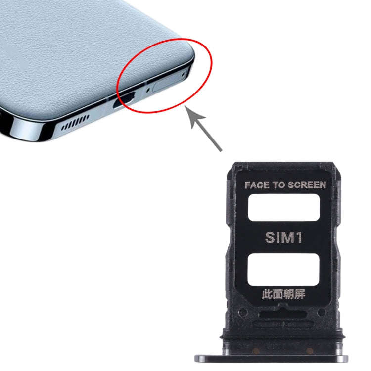 For Xiaomi 13 SIM Card Tray + SIM Card Tray (Black)