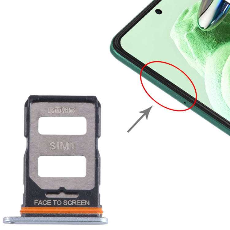 For Xiaomi Poco F5 SIM Card Tray + SIM Card Tray (Silver)