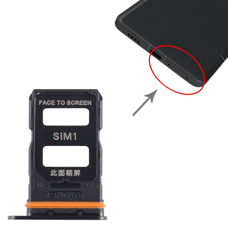 For Xiaomi 13 Ultra SIM Card Tray + SIM Card Tray (Black)