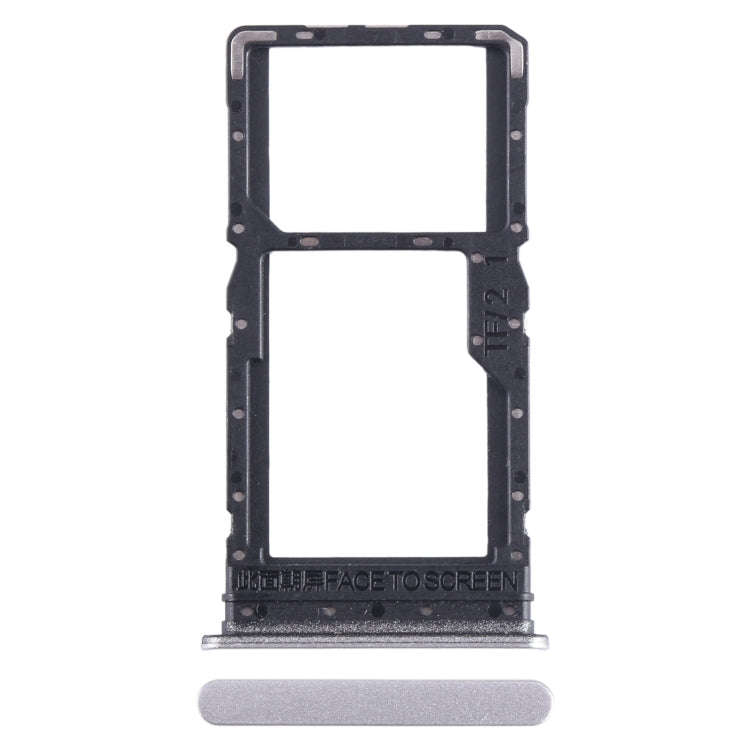 For Xiaomi Redmi 12 4G SIM Card Tray + SIM Card Tray / Micro SD Card Tray (Silver)