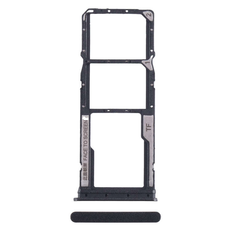 For Xiaomi Poco C65 SIM Card Tray + SIM Card Tray + Micro SD Card Tray (Black)