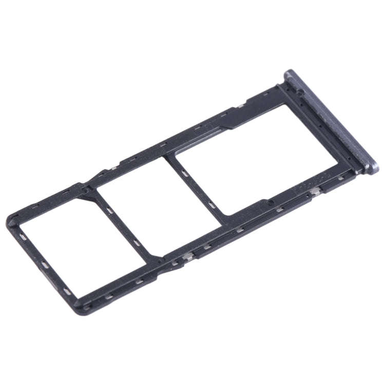 For Tecno Spark 7T SIM Card Tray + SIM Card Tray + Micro SD Card Tray (Black)
