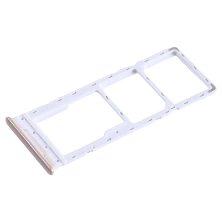 For Tecno Camon 18 SIM Card Tray + SIM Card Tray + Micro SD Card Tray (Gold)