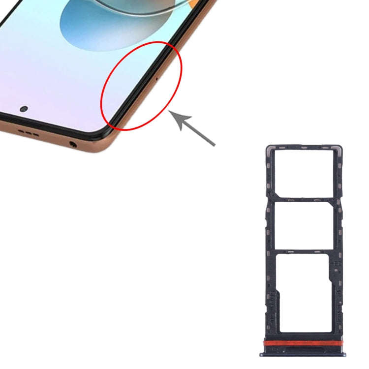 For Tecno Camon 18 P SIM Card Tray + SIM Card Tray + Micro SD Card Tray (Blue)