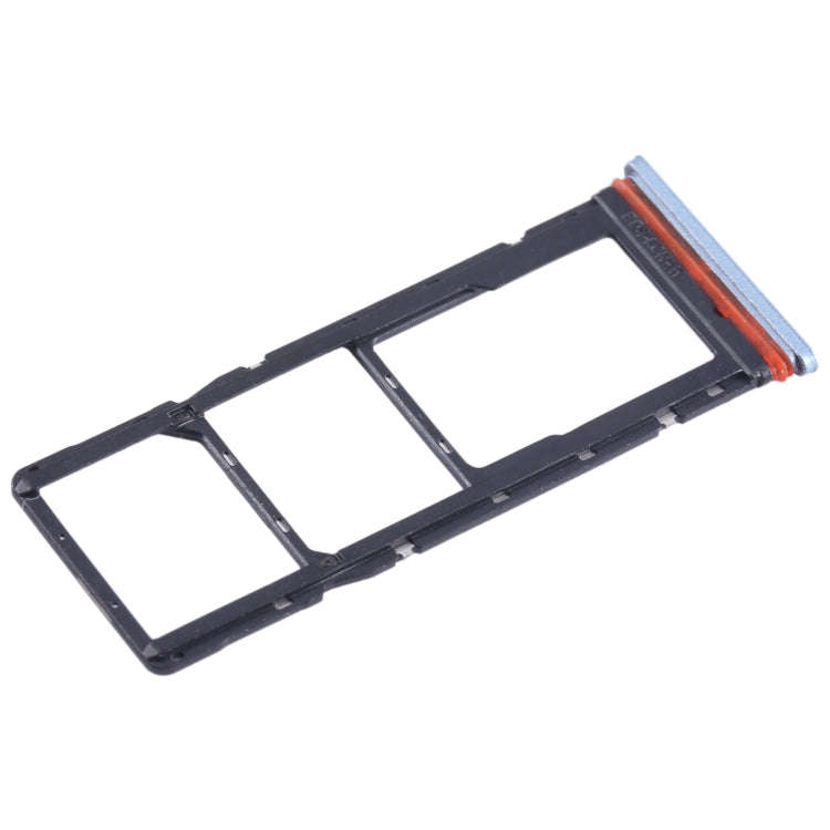 For Tecno Pop 5 LTE SIM Card Tray + SIM Card Tray + Micro SD Card Tray (Baby Blue)