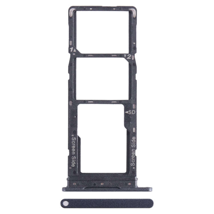 For Tecno Spark Go 2023 BF7n SIM Card Tray + SIM Card Tray + Micro SD Card Tray (Black)