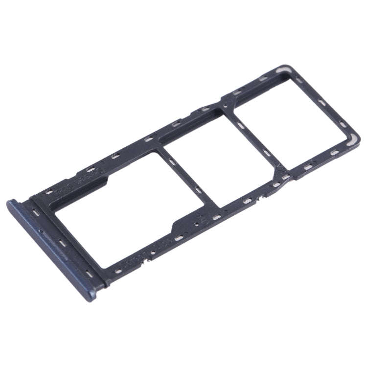 For Tecno Pop 7 Pro BF7 SIM Card Tray + SIM Card Tray + Micro SD Card Tray (Blue)