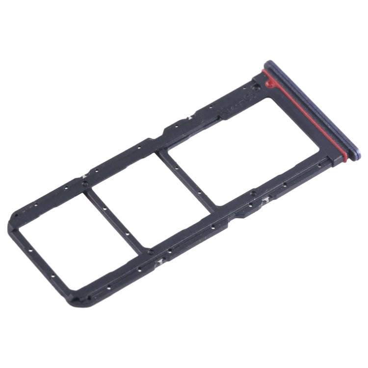 For Tecno Spark 10 Pro KI7 SIM Card Tray + SIM Card Tray + Micro SD Card Tray (Blue)