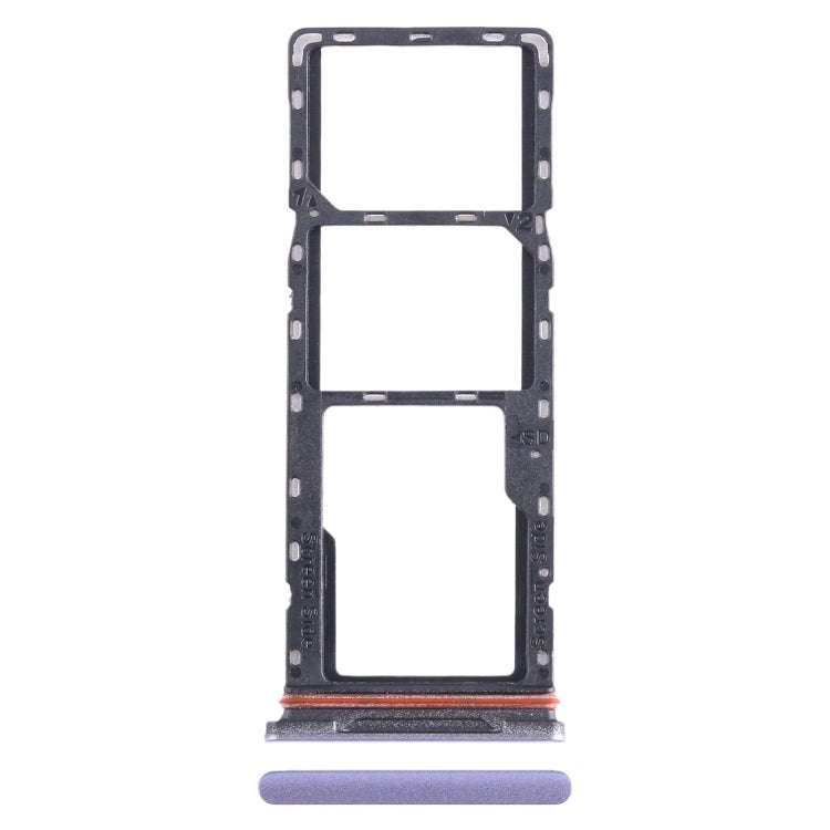 For Infinix Hot 10i X659B SIM Card Tray + SIM Card Tray + Micro SD Card Tray (Purple)