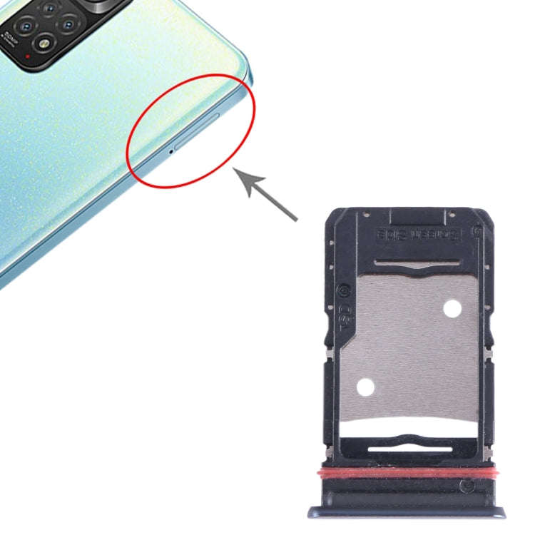 For Infinix Note 11 Pro X697 SIM Card Tray + SIM Card Tray + Micro SD Card Tray (Silver)