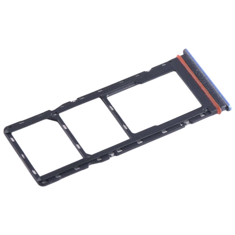 For Infinix Note 11i SIM Card Tray + SIM Card Tray + Micro SD Card Tray (Blue)