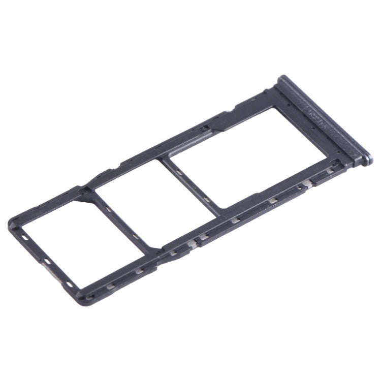 For Infinix Hot 11 Play SIM Card Tray + SIM Card Tray + Micro SD Card Tray (Black)