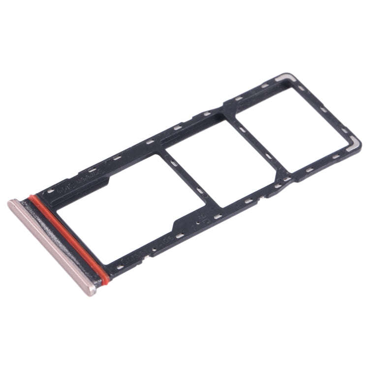 For Infinix Hot 11 Play SIM Card Tray + SIM Card Tray + Micro SD Card Tray (Gold)