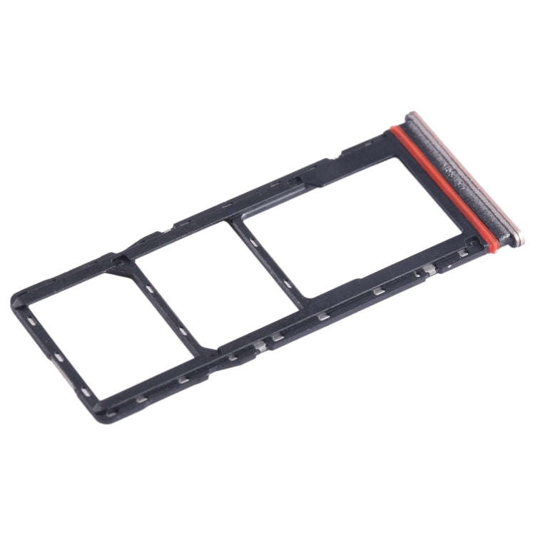 For Infinix Hot 11 Play SIM Card Tray + SIM Card Tray + Micro SD Card Tray (Gold)