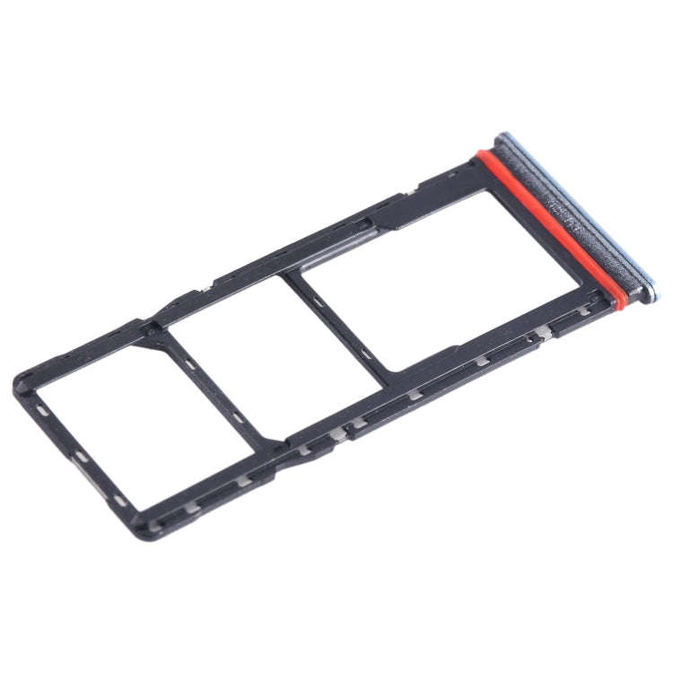 For Infinix Hot 11 Play SIM Card Tray + SIM Card Tray + Micro SD Card Tray (Blue)