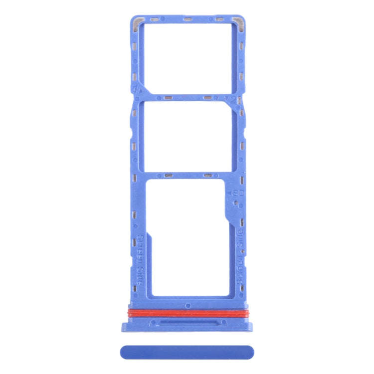 For Infinix Smart 6 HD X6512 SIM Card Tray + SIM Card Tray + Micro SD Card Tray (Dark Blue)