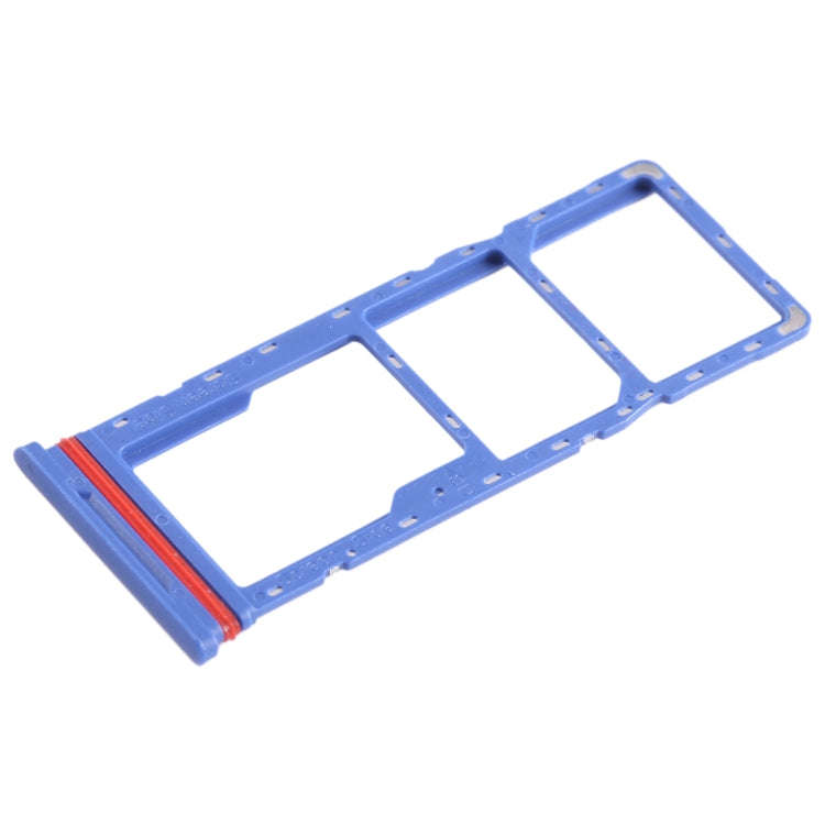 For Infinix Smart 6 HD X6512 SIM Card Tray + SIM Card Tray + Micro SD Card Tray (Dark Blue)