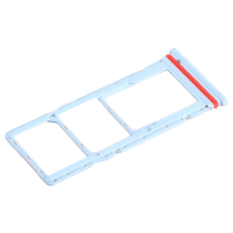 For Infinix Smart 6 HD X6512 SIM Card Tray + SIM Card Tray + Micro SD Card Tray (Baby Blue)