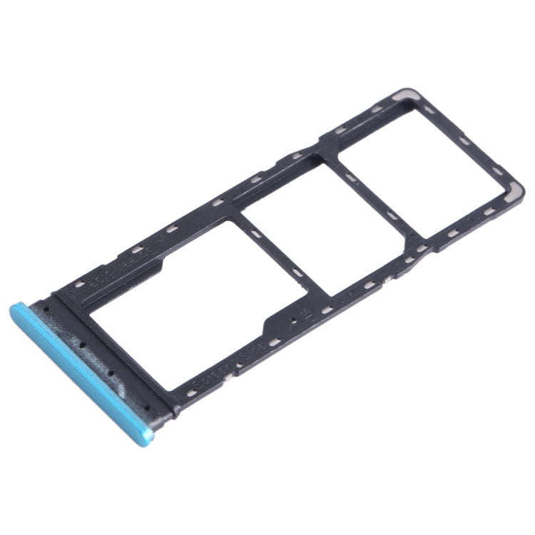 For Infinix Hot 12 X6817 SIM Card Tray + SIM Card Tray + Micro SD Card Tray (Blue)