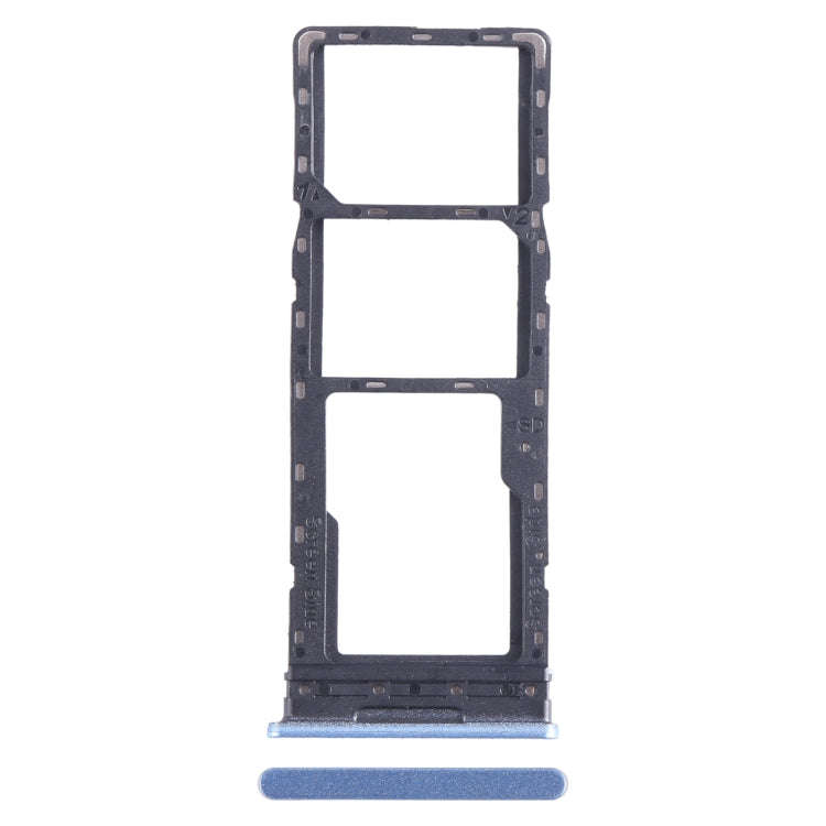 For Infinix Note 12 4G X663 SIM Card Tray + SIM Card Tray + Micro SD Card Tray (Blue)