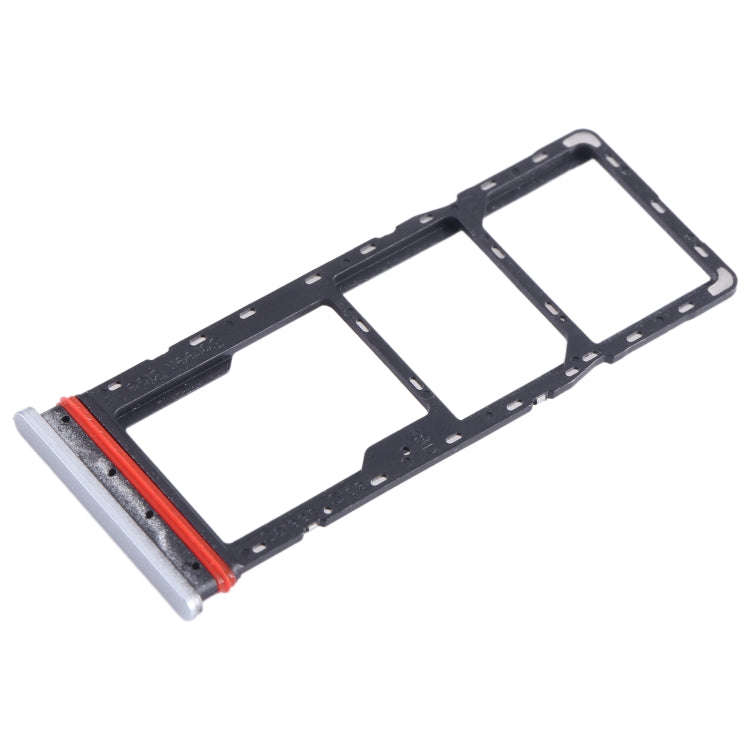 For Infinix Hot 12 Play SIM Card Tray + SIM Card Tray + Micro SD Card Tray (White)